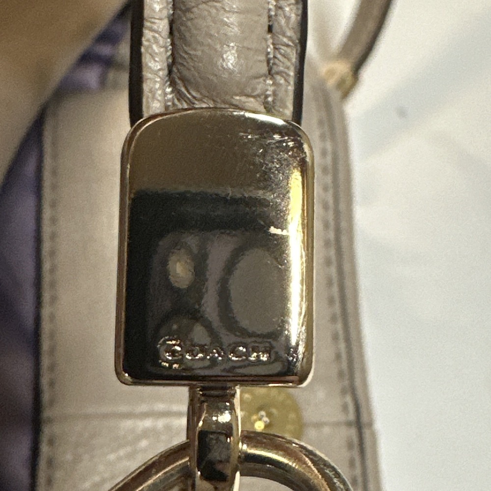 Coach Madison Pebbled Leather Phoebe Shoulder Bag G1461 F34291 Taupe Color - Picture 10 of 14